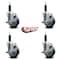 Service Caster 4'' Thermoplastic Rubber Swivel 1'' Expanding Stem Caster Set with Brake, 4PK SCC-EX20S414-TPRB-TLB-1-4 - alternate 3